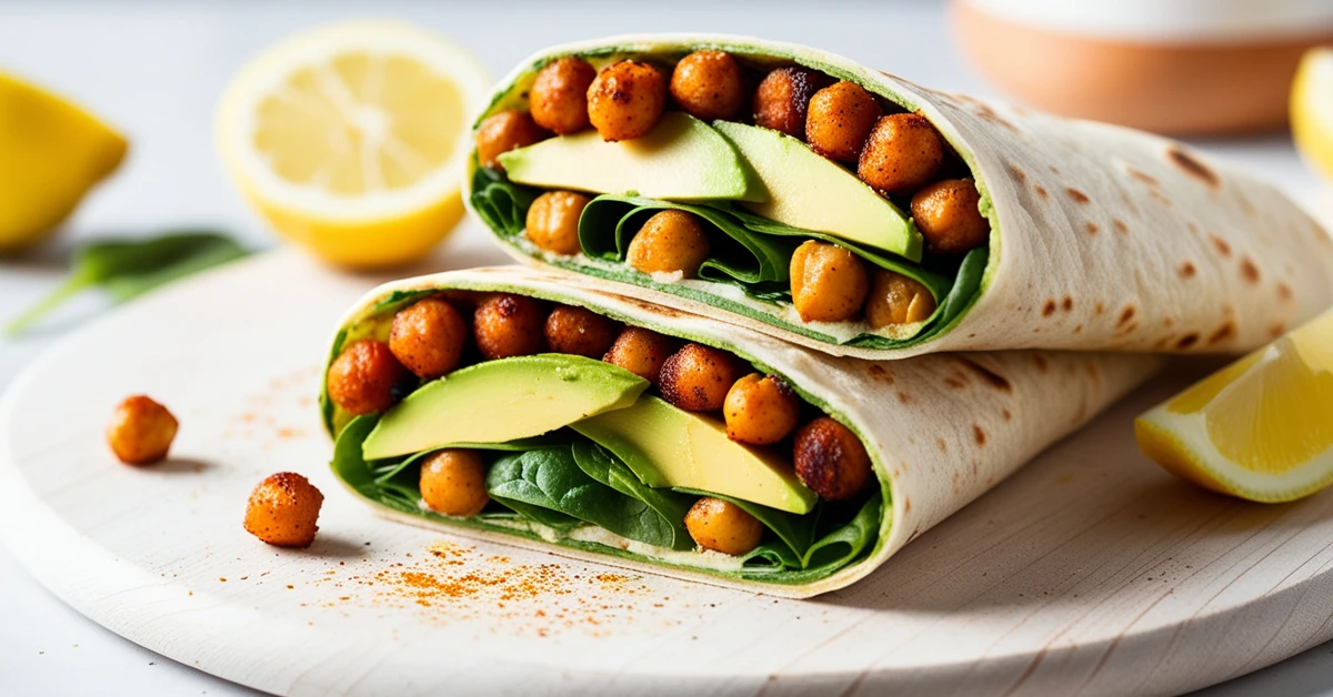 CRISPY CHICKPEA AND AVOCADO WRAP RECIPE