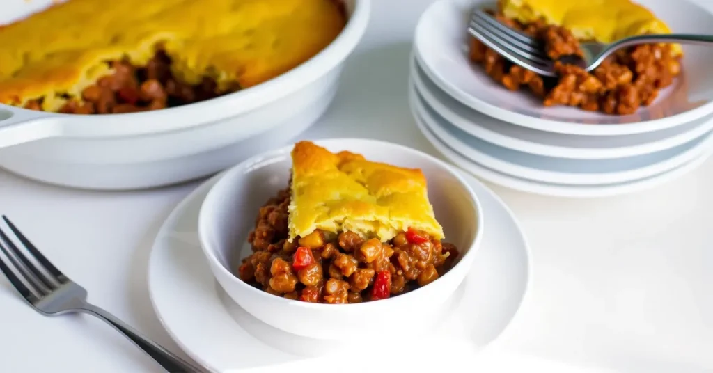 Sloppy Joe Cornbread Casserole Recipe.