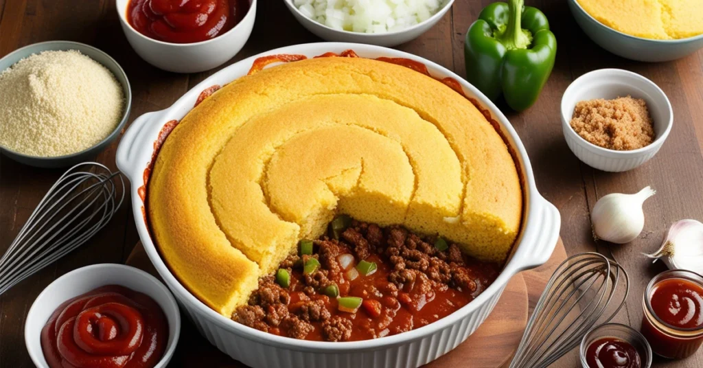 Sloppy Joe Cornbread Casserole