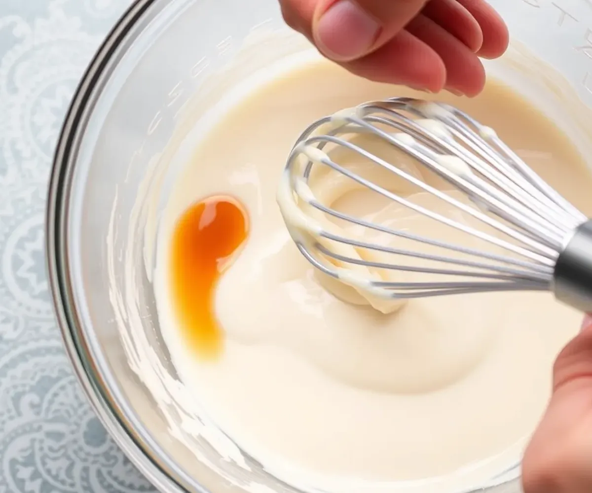 Mixing the ingredients for Protein Pudding Recipe Jello.