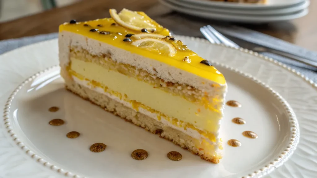 Deliciosa marquesa de maracuyá receta con capas de galleta y crema tropical decorada con pulpa fresca