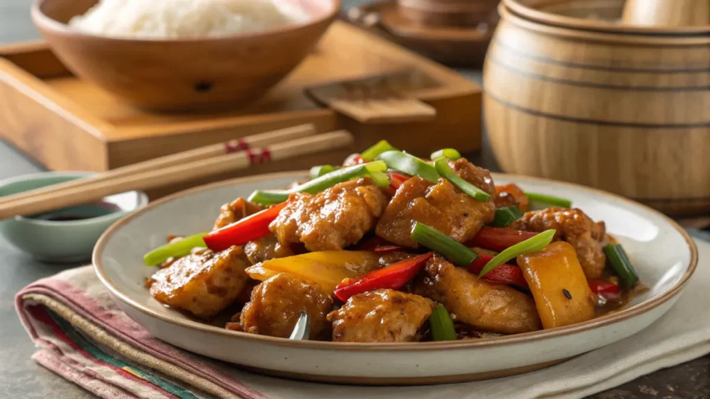 Receta de pollo al estilo chino con salsa de soja y miel