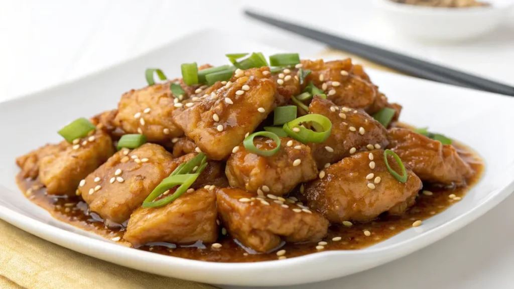 Receta de pollo al estilo chino con salsa de soja y miel
