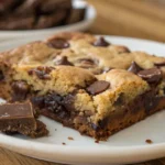 Carrés de Recette Brookie Gourmand avec brownie fondant et cookie croquant