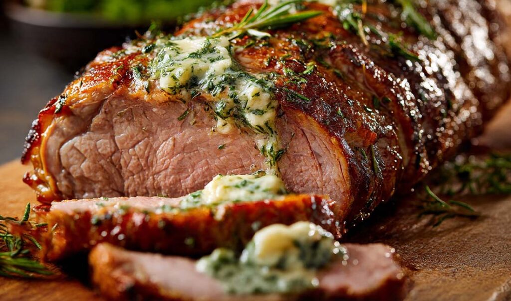 Knoblauch Butter Kräuterbraten – Saftig, Aromatisch und Einfach