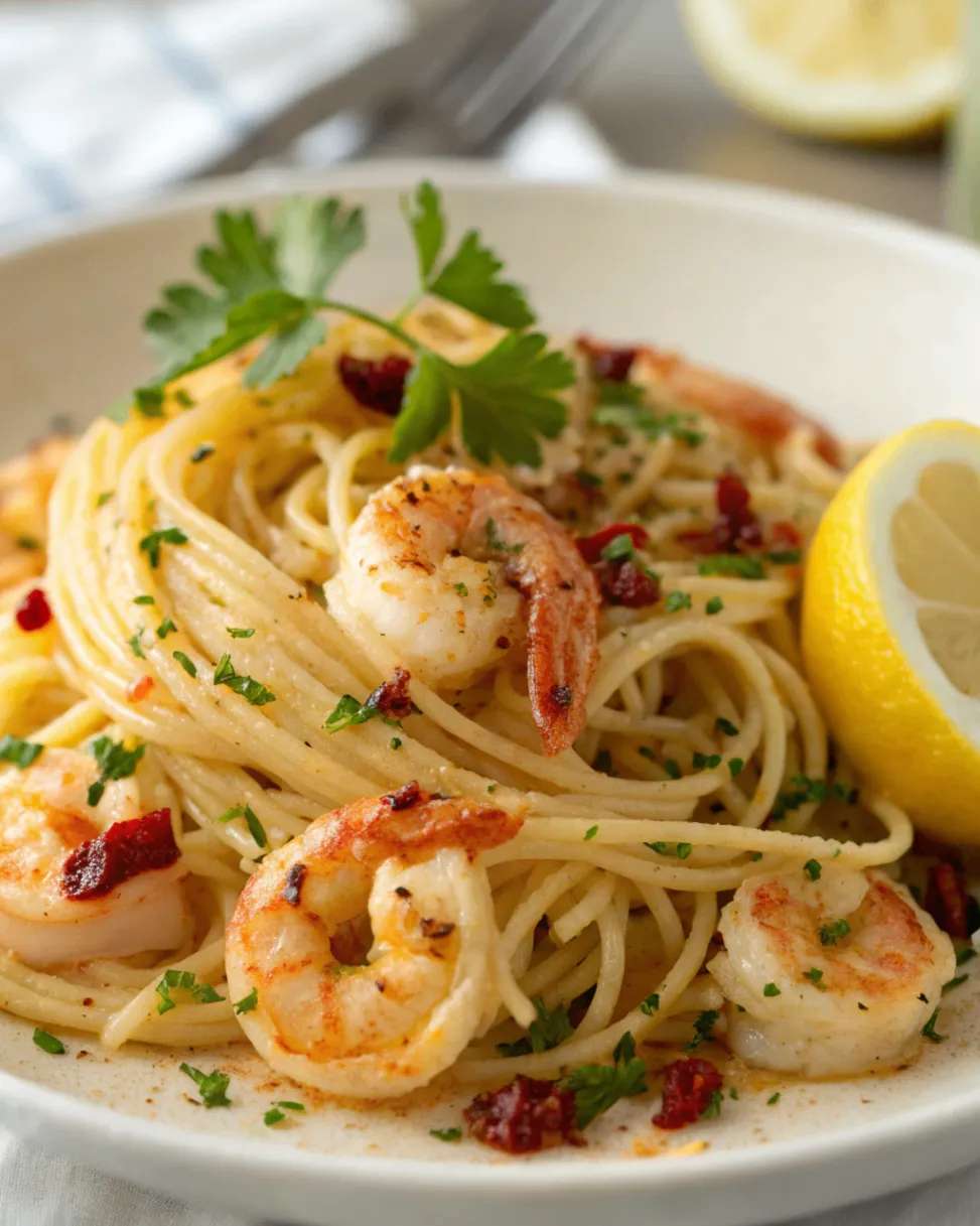 Spaghetti mit Garnelen - Mediterranes Pastagericht für Genießer Spaghetti mit Garnelen - Mediterranes Pastagericht für Genießer