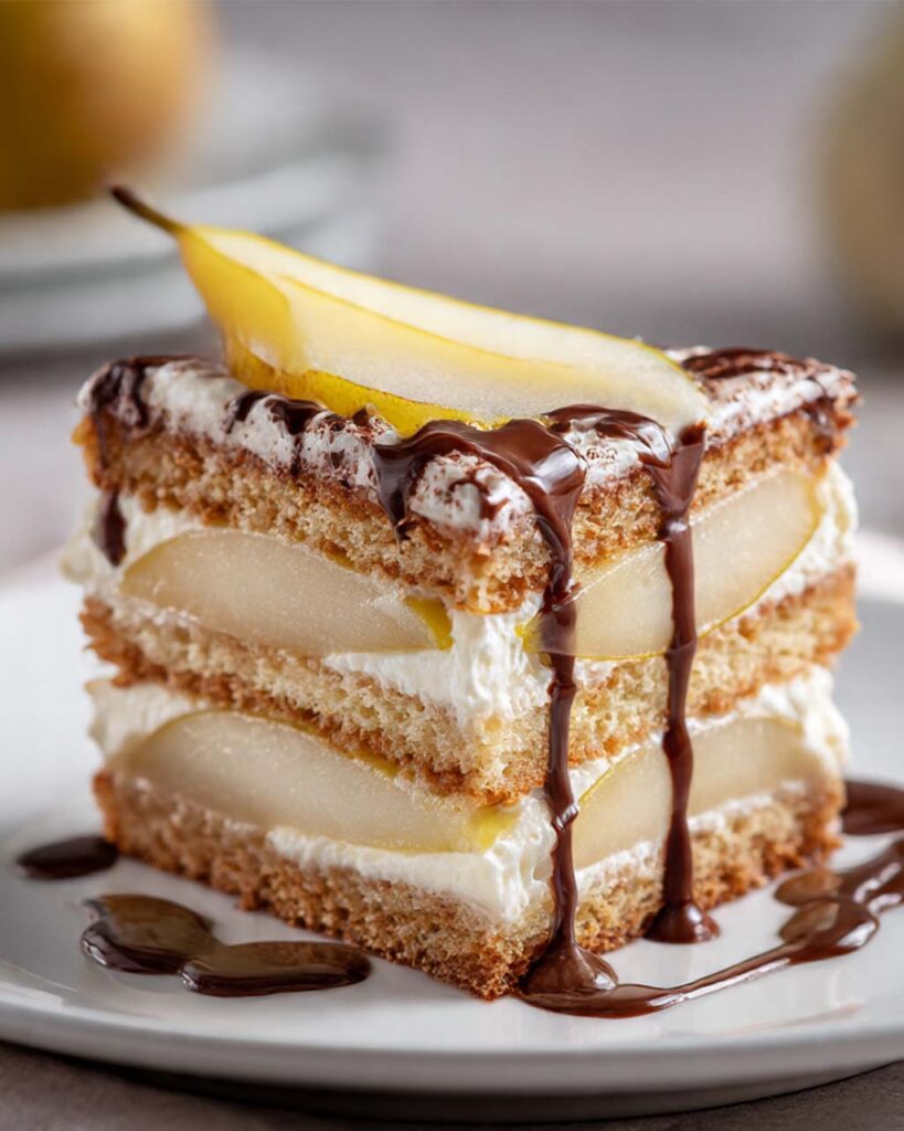 Alle Zutaten für die Birne-Helene Torte: Birnen, Eier, Butter, Zucker, Mehl, Schlagsahne, Frischkäse und Schokolade