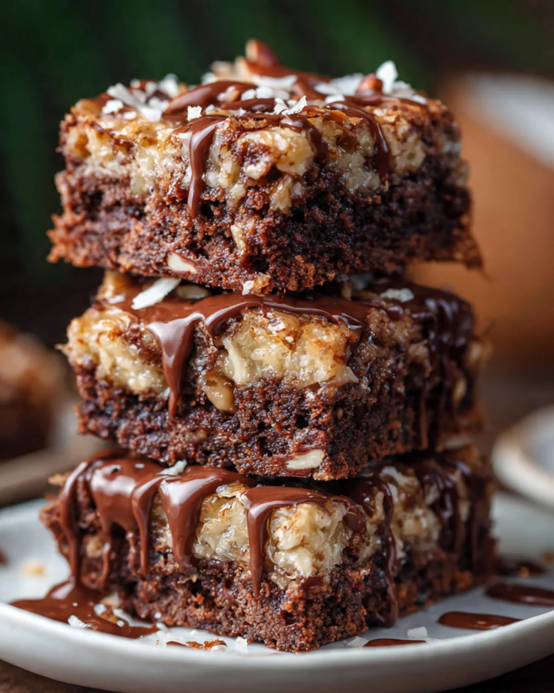 Deutsche Schokoladen-Pekannuss-Brownies Saftig, nussig und intensiv schokoladig