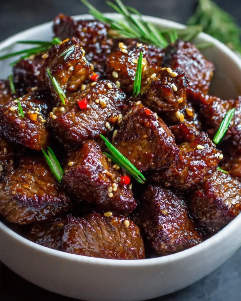 Honig-Knoblauch-Steak-Häppchen – Saftiger Genuss mit süß-würziger Note