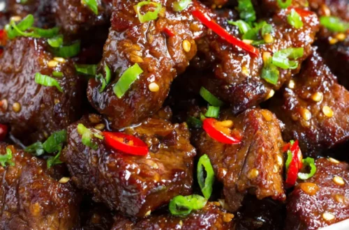 Honig-Knoblauch-Steak-Häppchen – Saftiger Genuss mit süß-würziger Note