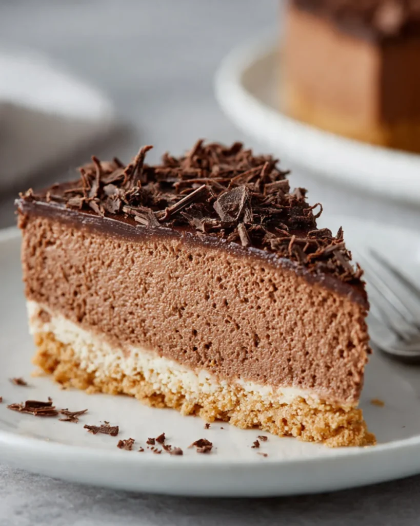 Schokoladen-Käsekuchen mit Keksboden Cremiger Genuss mit knuspriger Basis