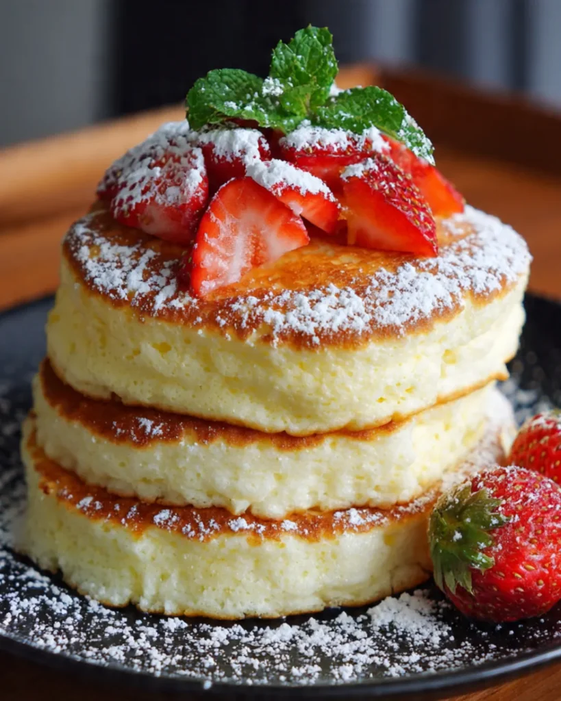 Wolkenweiche japanische Soufflé-Pfannkuchen für ein perfektes Frühstück